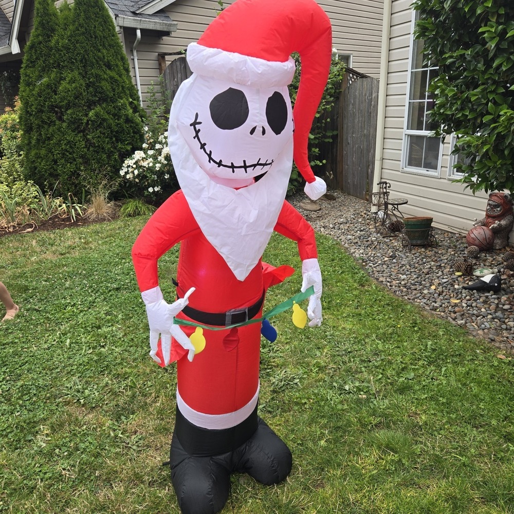 Lighted Nightmare Before Christmas Jack Skellington Halloween Inflatable Decor